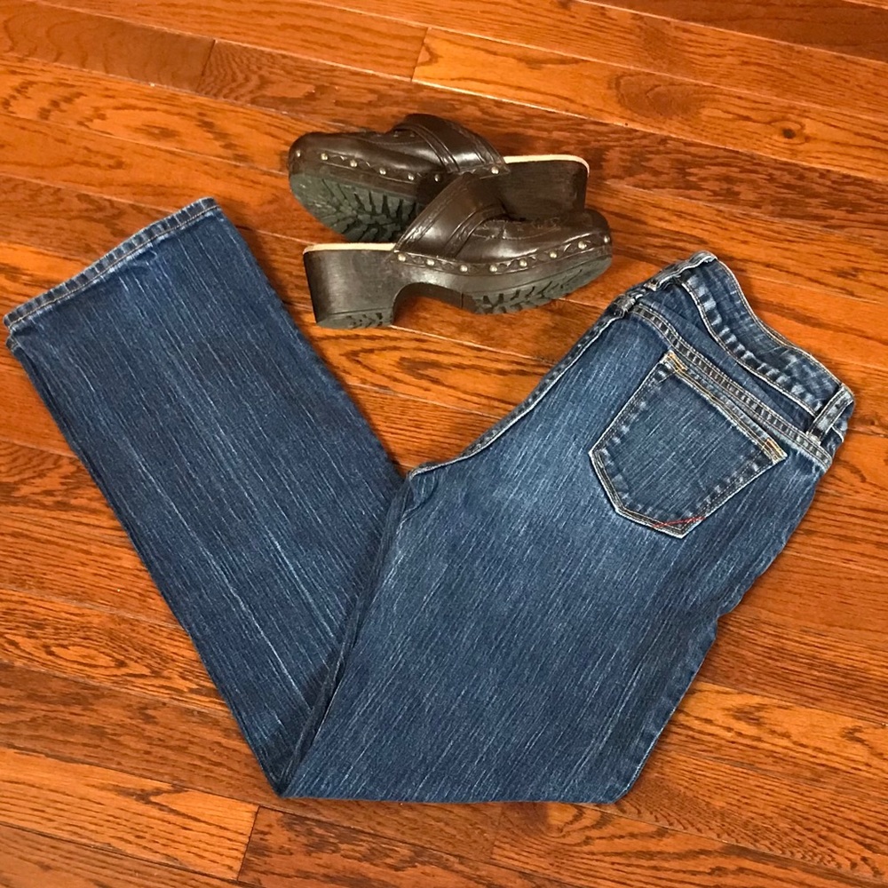 Banana republic contour boot cut blue jeans